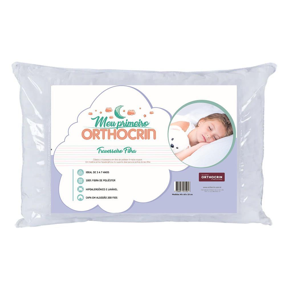 Travesseiro Infantil  Meu Primeiro Orthocrin Fibra - 40x60x10