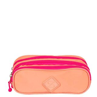 Estojo 3 Compartimentos Sestini Lover Laranja - Pêssego em Oferta na Shopee