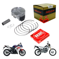 Kit Pistão Anéis Rik Premium Cbr250r Crf250l Std 0.50 1.00