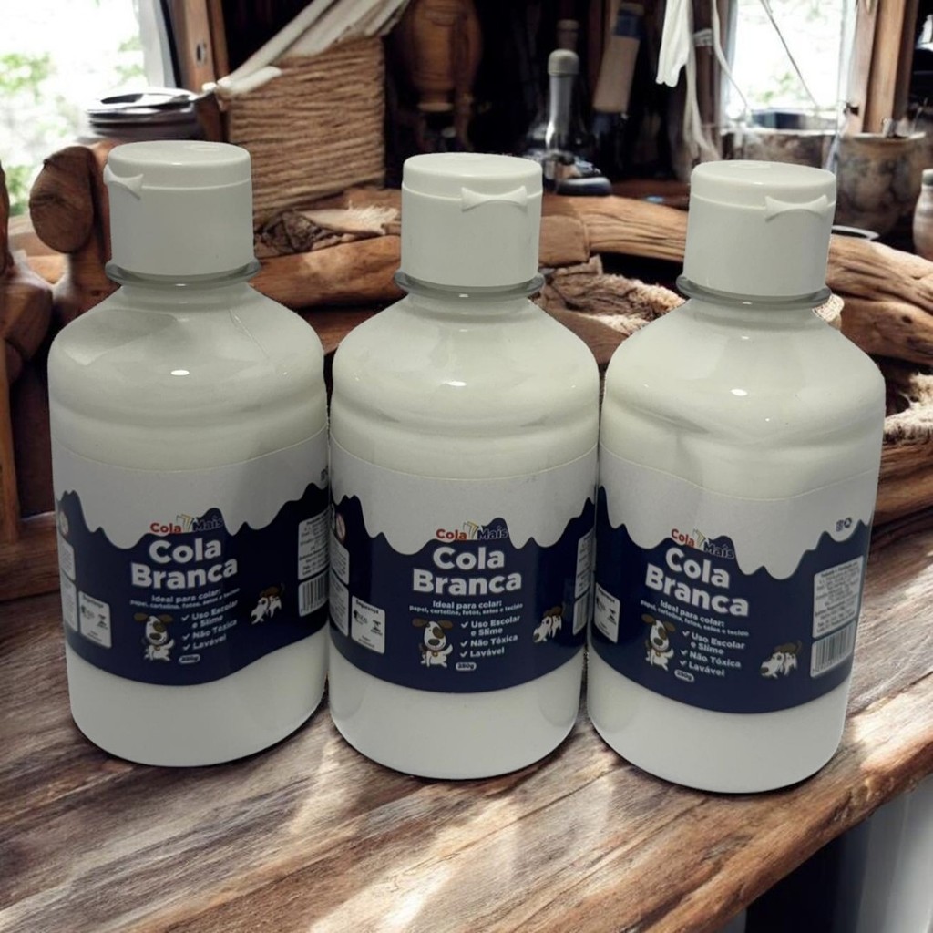 Cola Branca PVA 250g Extra Forte Atóxica Escolar Artesanato-Envio Imediato em Oferta na Shopee
