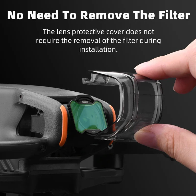 Tampa de Lente para Drone DJI Avata 2, Protetor de Lente da Câmera Gimbal, Capa Protetora Resistente a Arranhões, Acessó