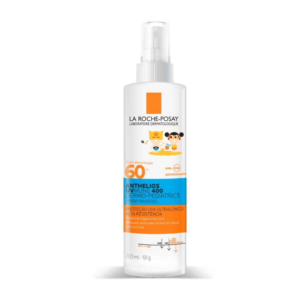 Protetor Solar La Roche Posay Anthelios Uvmune 400 Dermo Pediatrics FPS 60 Spray Invisível com 75ml em Oferta na Shopee