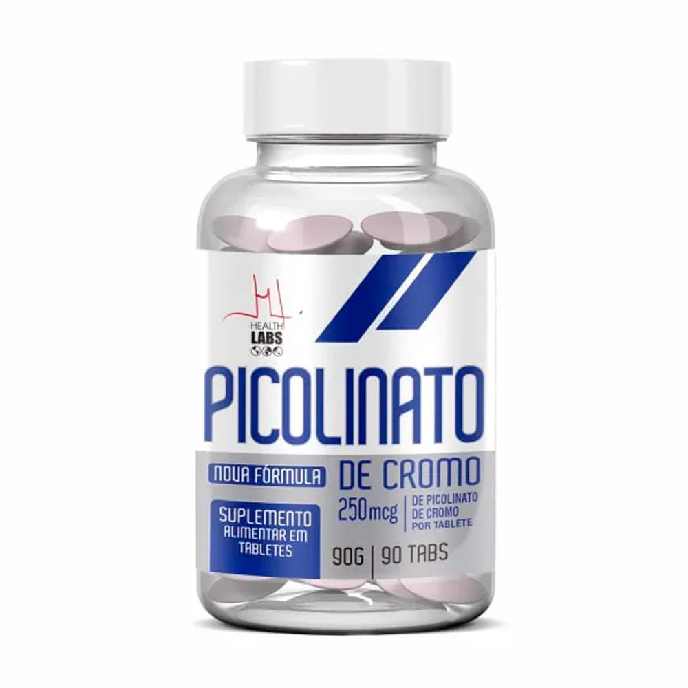 Picolinato de Cromo 250mcg Health Labs com 90 Tabletes em Oferta na Shopee