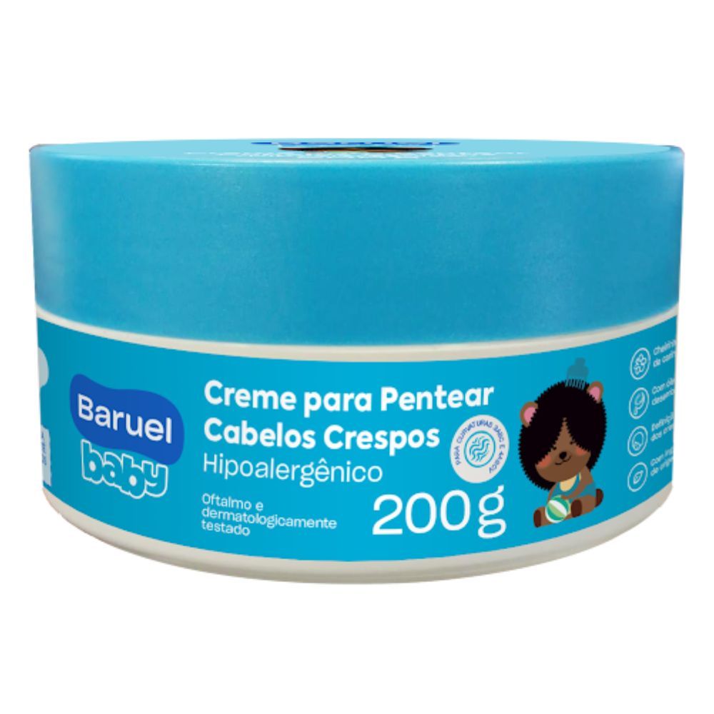 Creme de Pentear Infantil Baruel Baby Cabelos Crespos 200g em Oferta na Shopee