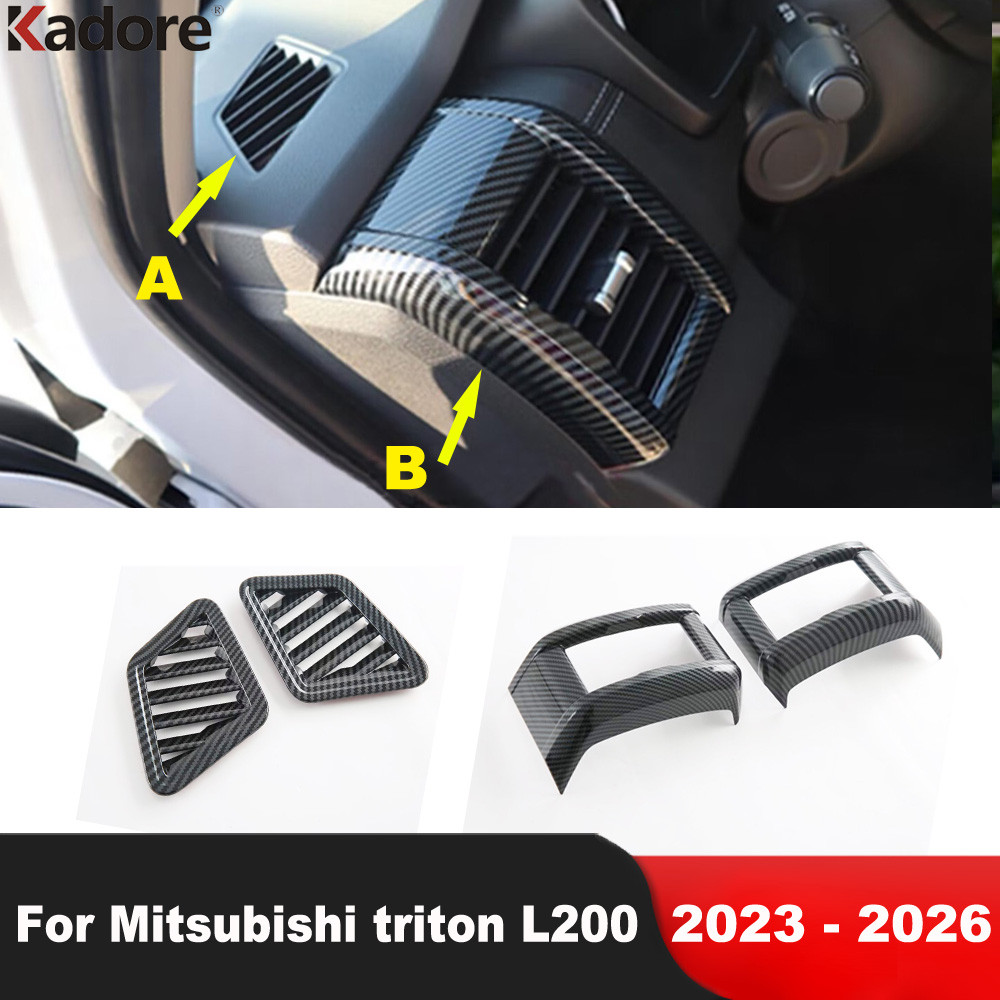 Frente Do Carro Ar Condicionado Saída De Ventilação Capa Guarnição Para Mitsubishi triton L200 2023 2024 2025 2026 Acess