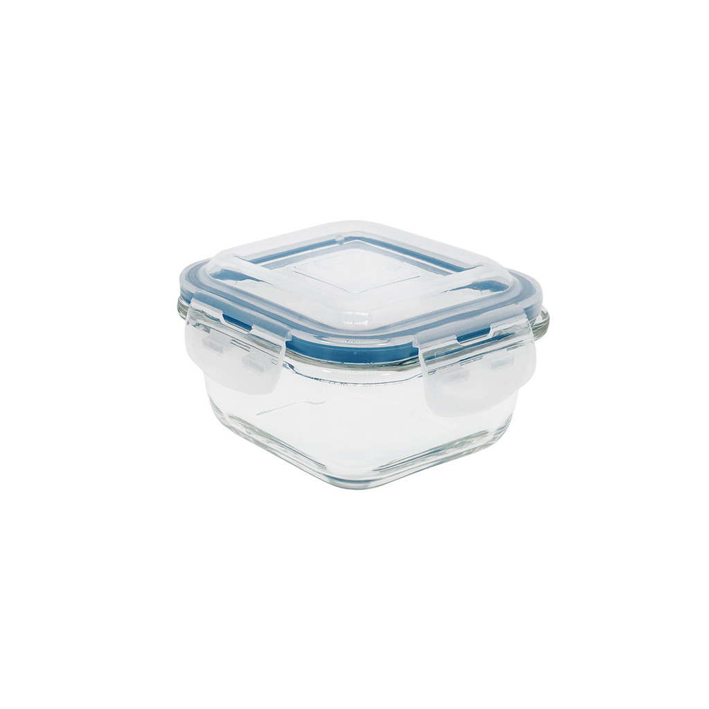 Pote de Vidro Hermético Quadrado - 520 Ml Oikos