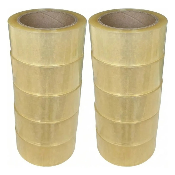 05un Fita Adesiva Transparente P/ Embalagem 100x45mm