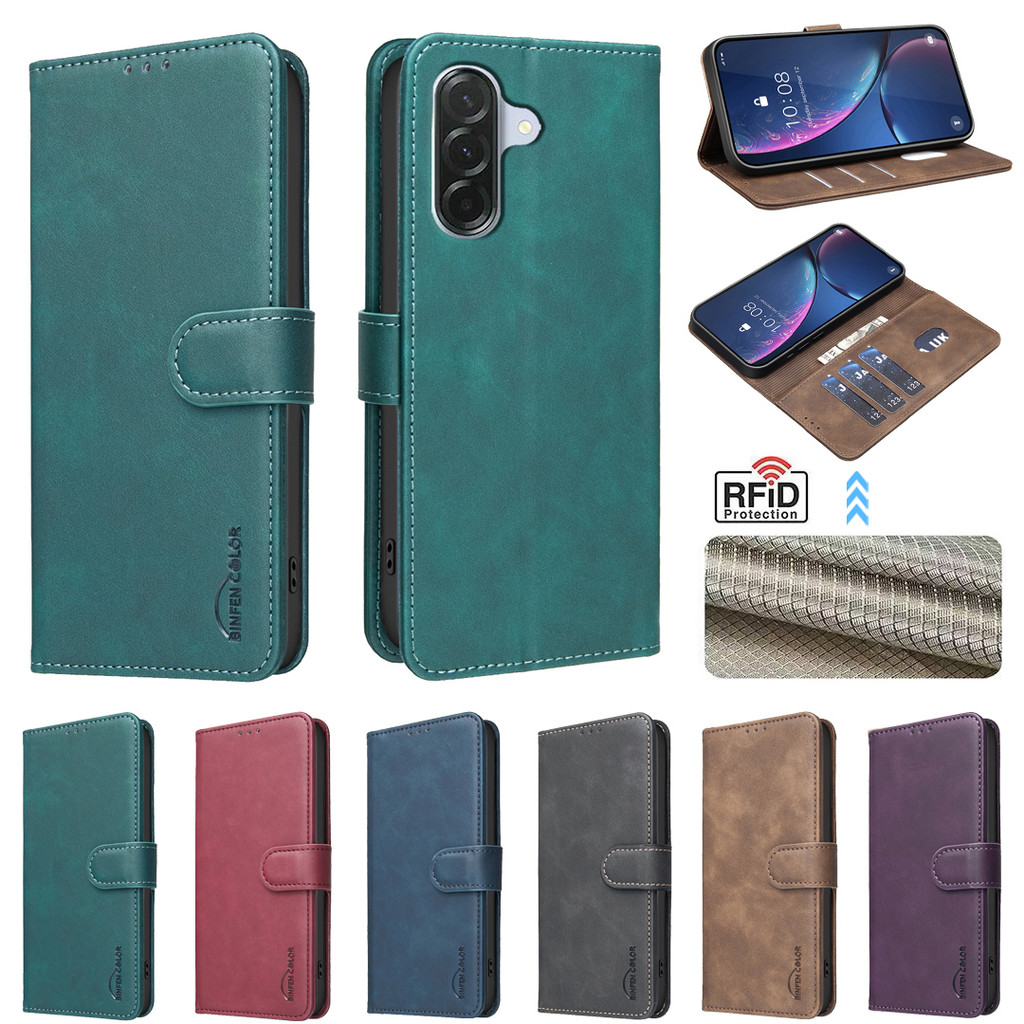 Carteira De Couro Flip Caso De Telefone Para Samsung Galaxy A57 A37 A27 A17 A07 A56 A36 A26 A16 A06 A55 A35 A25 A15 A05S