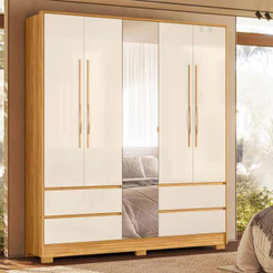 Guarda-Roupa 5 Portas Turin com Espelho Demóbile
