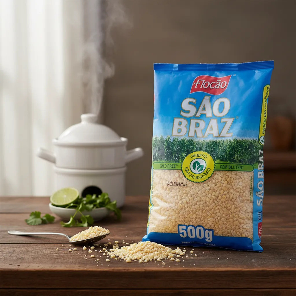 Flocão Milho São Braz 500g Não Transgênico Cuscuz