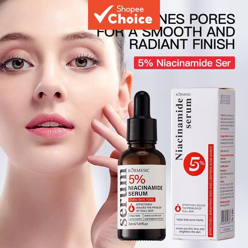 Sérum de Niacinamida 5% KÖRMESIC 30ml - Ilumina, reduz marcas de acne, minimiza poros, indispensável para a skincare da