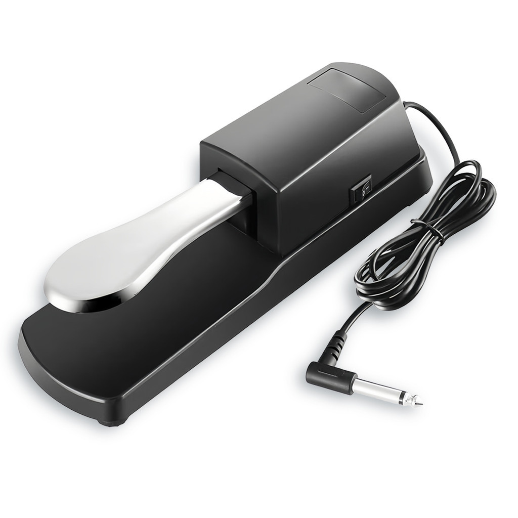 Pedal Sustain Universal para Teclado e Piano Digital com Plug P10 Yamaha Roland Durável Resistente Bertô
