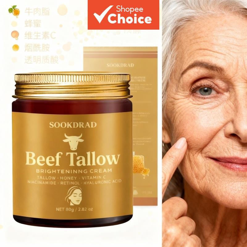  Bálsamo de Tallow de Boi, Niacinamida e Ácido Hialurônico, Hidratação Nutritiva, Rosto e Corpo, Uso Diário Familiar,