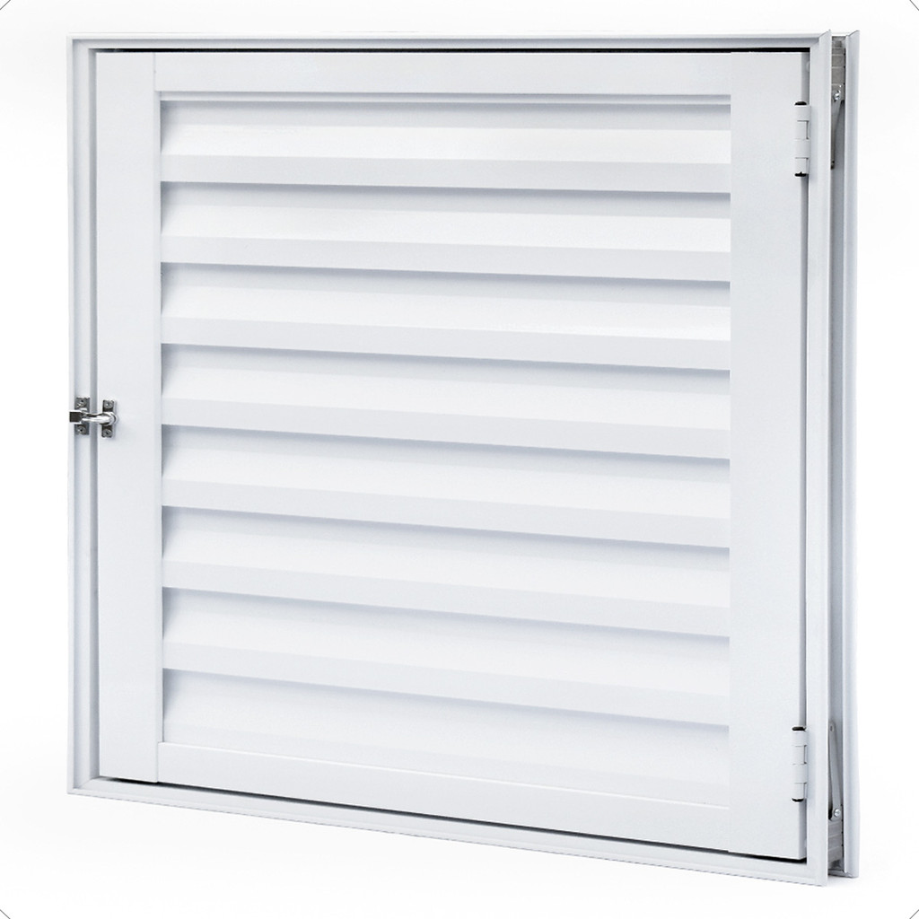 Alçapão Porta Gás 60x60 Alumínio Branco Ventilado Alçapão Portinhola Acesso Teto Casa