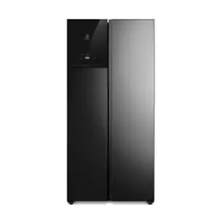 Geladeira Electrolux Frost Free Inverter 431L AutoSense Bivolt Side by Side Black Inox Look (ES40B)