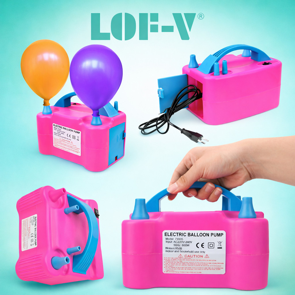 Bomba de Encher Balões Inflador Eletrica Maquina de Encher 2 Bexigas Rapido Festa Decoracão 110V600W em Oferta na Shopee