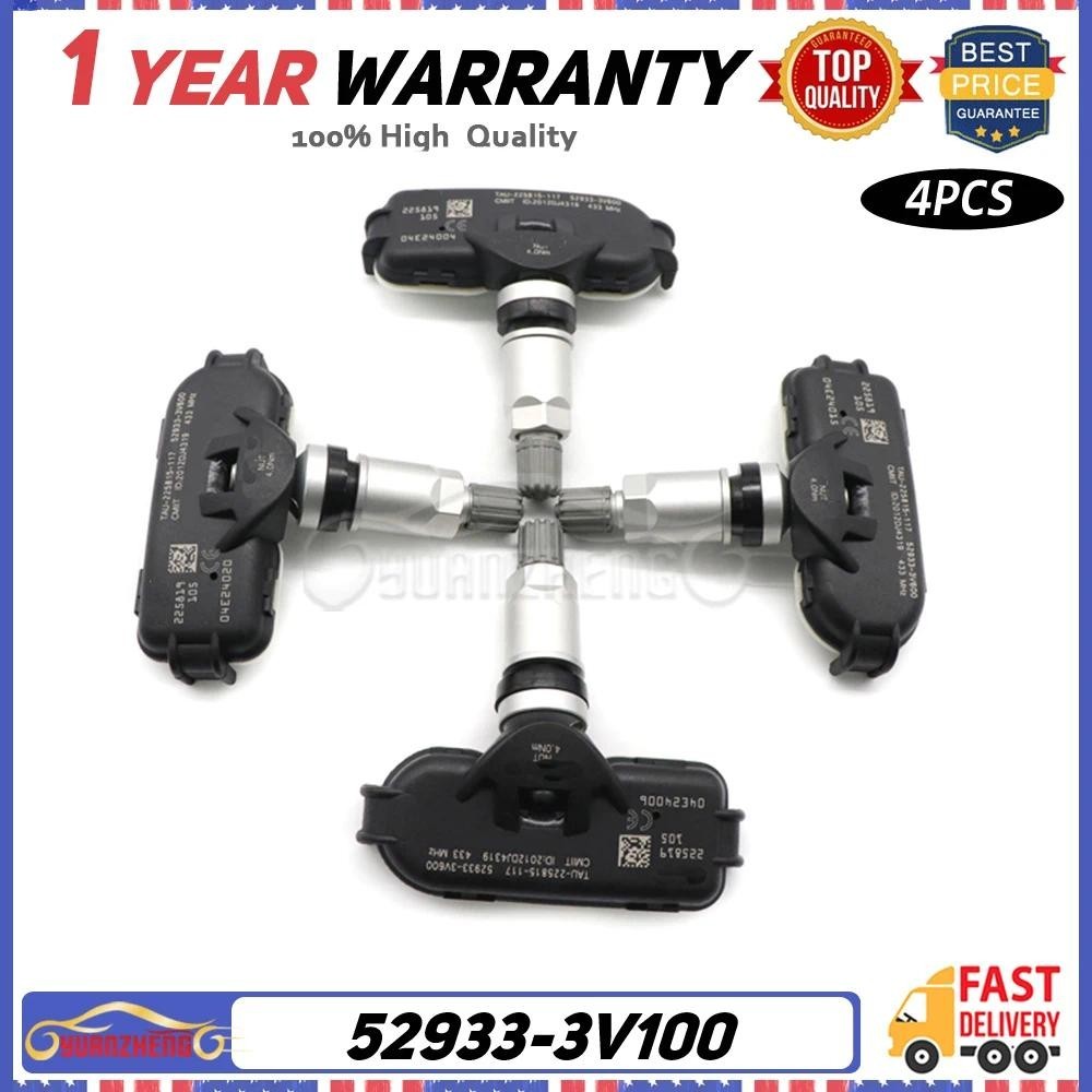 XUAN Sensor Monitor De Pressão Dos Pneus , 4 Peças , TPMS 52933-3V100 , Para HYUNDAI Azera 11 i40 VF ix35 2.0L GT 1.6L 4