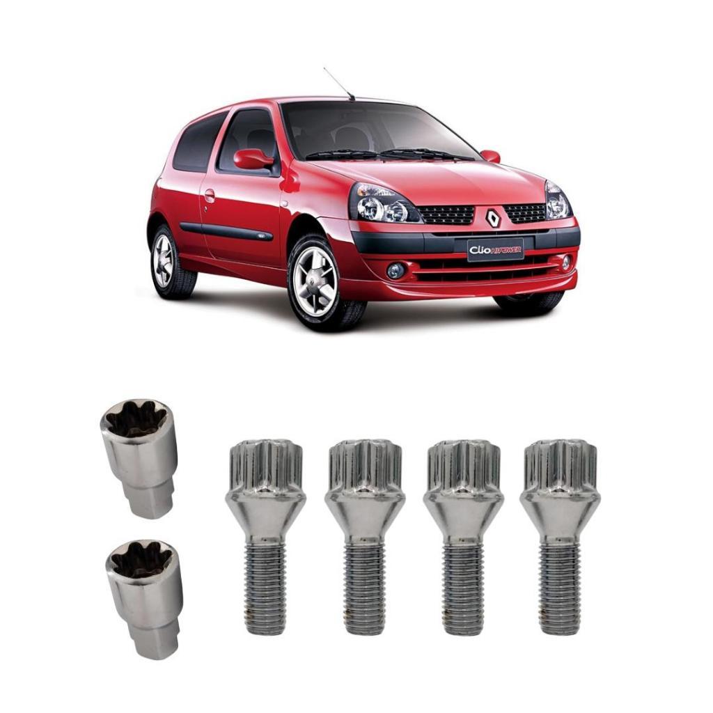 Trava Roda Parafuso Antifurto Para Renault Clio + Brinde