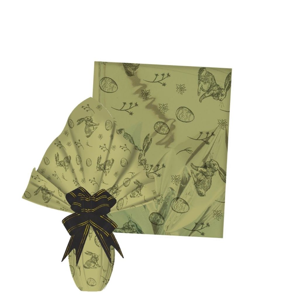 25 EMBALAGENS EXPRESS P/ OVO PÁSCOA 100/150G 24X24CM OURO — imagem 2 de 2