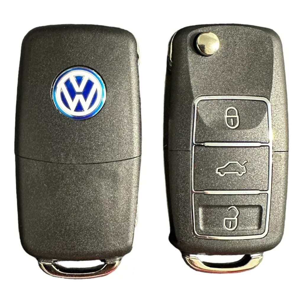 Chave Canivete Gol Fox Polo Jeta G5 Cromada Completa com chip