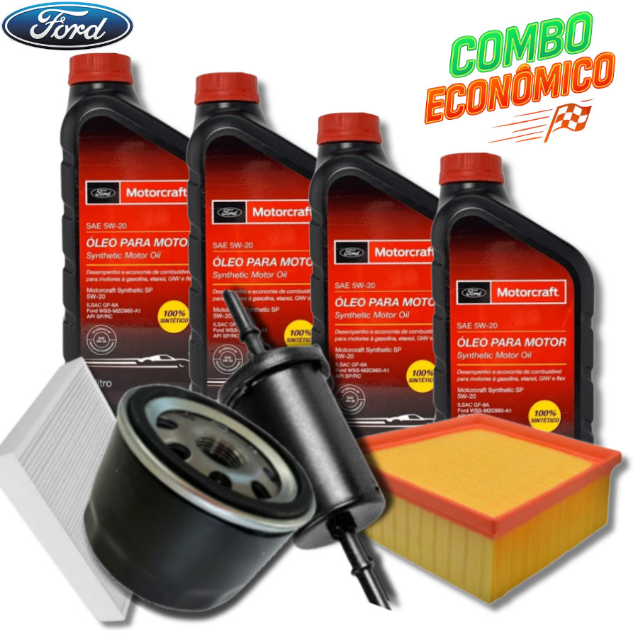 KIT REVISÃO MOTORCRAFT 5W20 FORD ECOSPORT 1.5  2017 > 2021