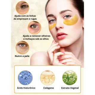 Kit 5/10/20 Máscaras Olheiras Colágeno Adesivo Antirrugas Gel Skin CarE Máscara Facial