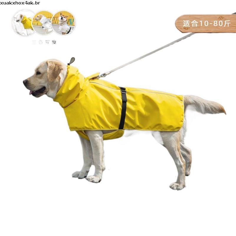 Capa de Chuva Pet Ajustável para Cachorros Pink Neon