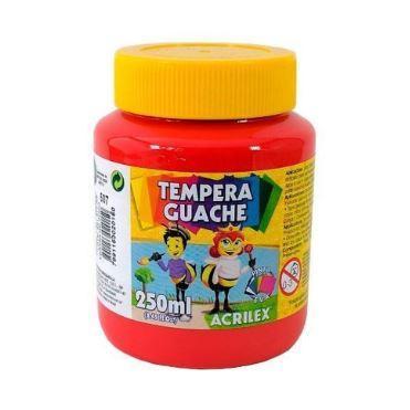TINTA TEMPERA GUACHE 250ML VERMELHO FOGO - 02025507