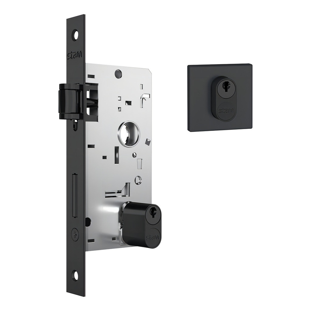FECHADURA ROLETE PORTA PIVOTANTE STAM 803 RQ1 PRETO FOSCO em Oferta na Shopee