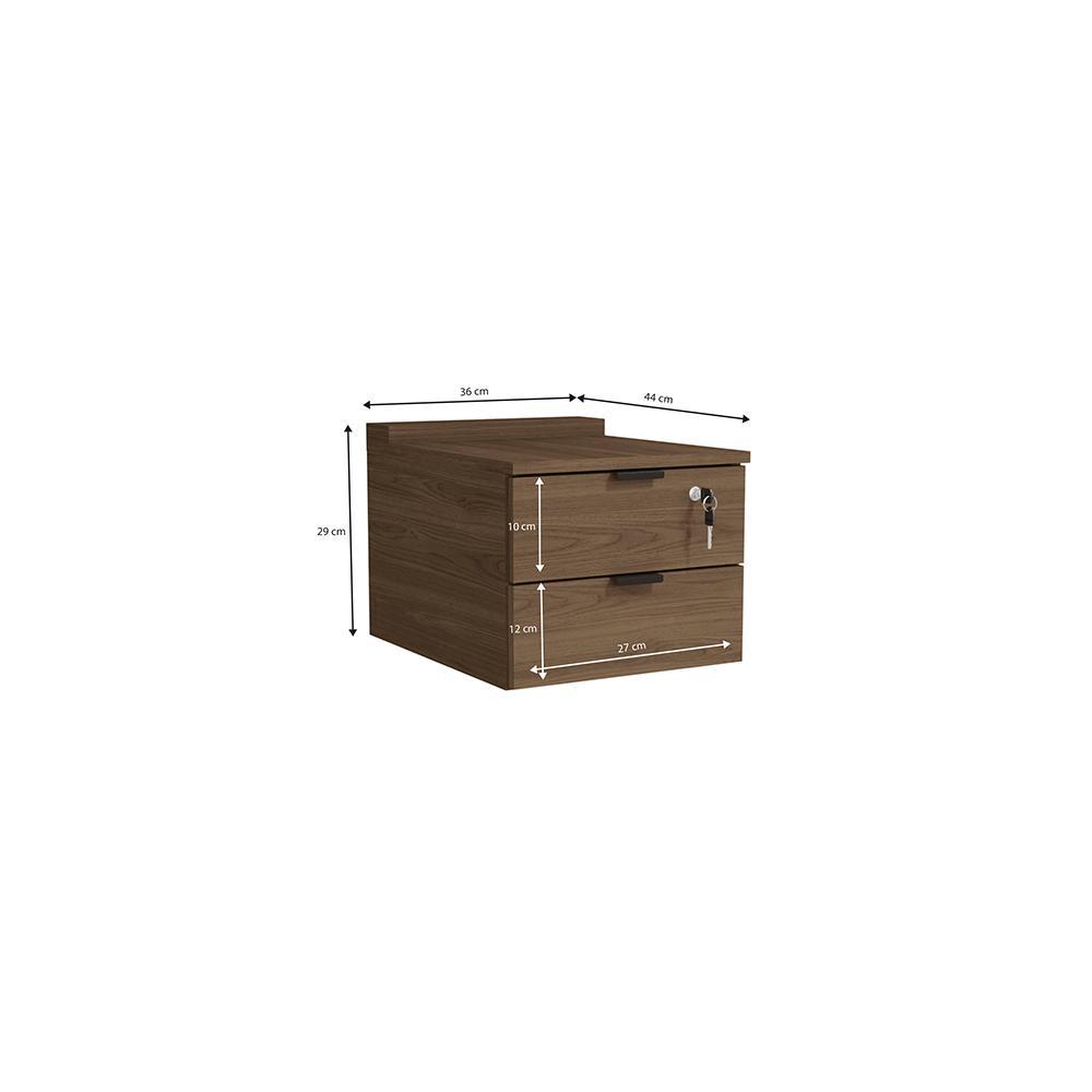 Gaveteiro de Mesa 2 Gavetas Com Chave Frame Munique 36cm · foto 2