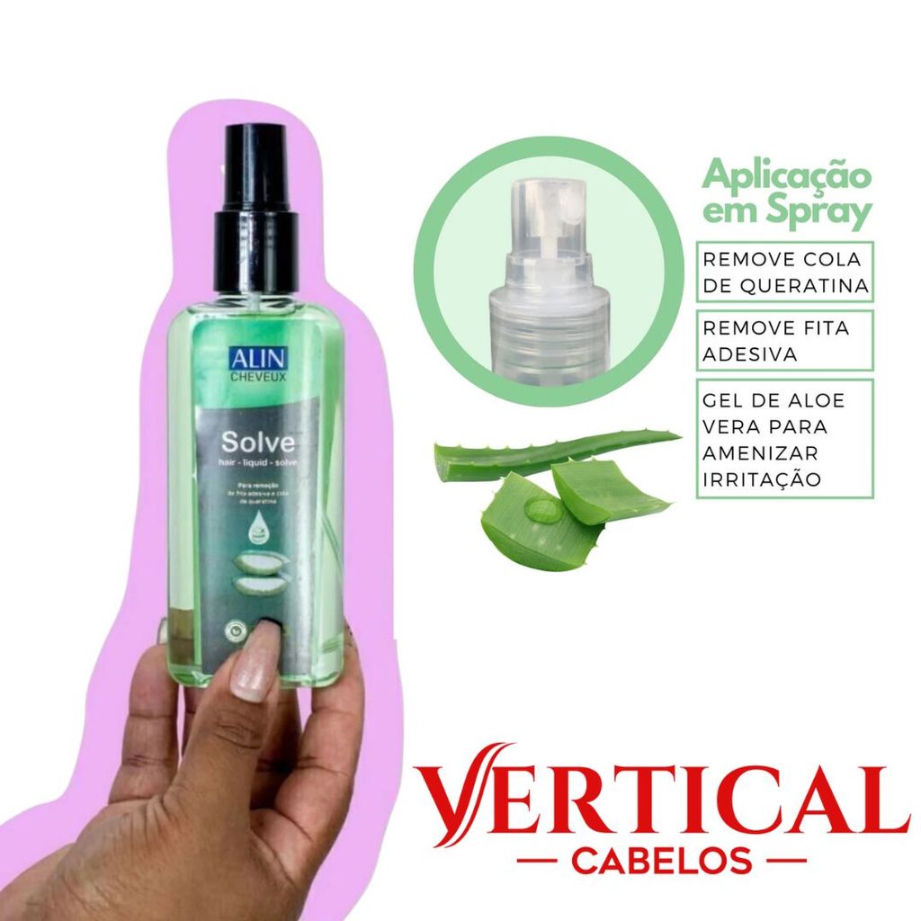 Removedor de Mega Hair de Fita Adesiva e Queratina Alin Solve Gel 140ml