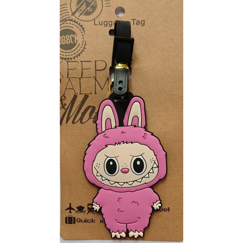 Etiqueta de bagagem fofa indispensável para viagem Etiqueta de bagagem engraçada do pequeno diabo labububububu etiqueta 