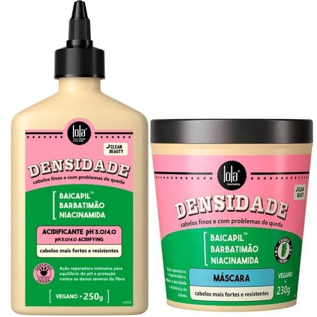 Kit Lola Cosmetics Reparação Densidade -  Acidificante e Máscara de Reconstrução