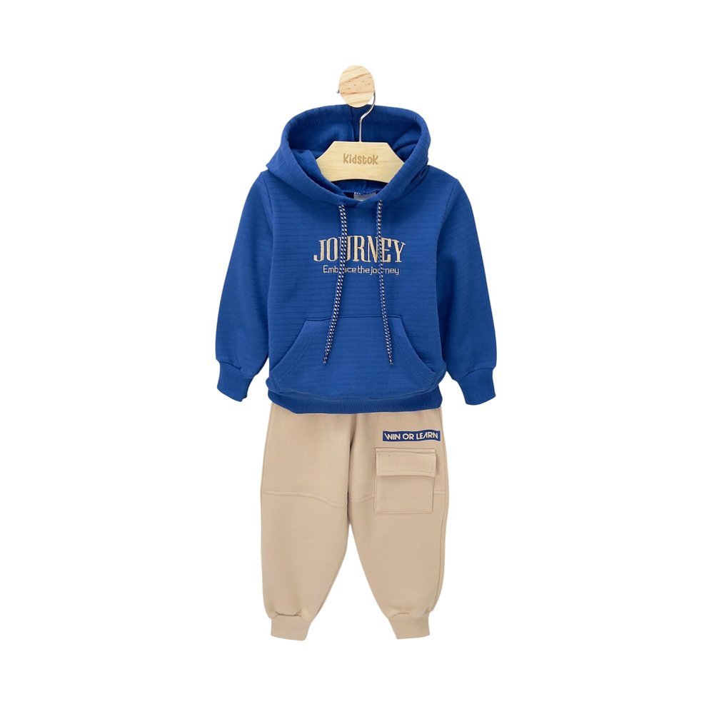 Conjunto Menino Blusão c/ Capuz e Calça Moletom Journey - Angerô