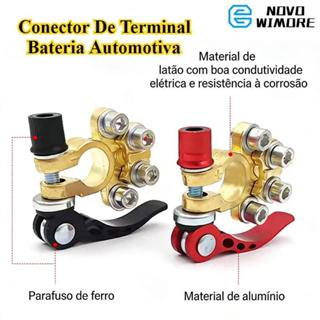 [WJGJ-3] Kit Com 2 Conectores-Positivo & Negativo Automotivo Bateria Terminal Cabo Braçadeira De Liberação Rápida Carro em Oferta na Shopee