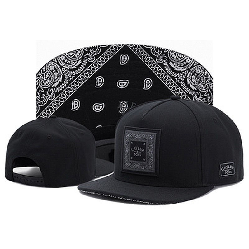 CAYLER Europeu Americano Hip-Hop Chapéu de Aba Plana Masculino Caju Flor Bordado Boné de Beisebol Dança de Rua Moda Impr