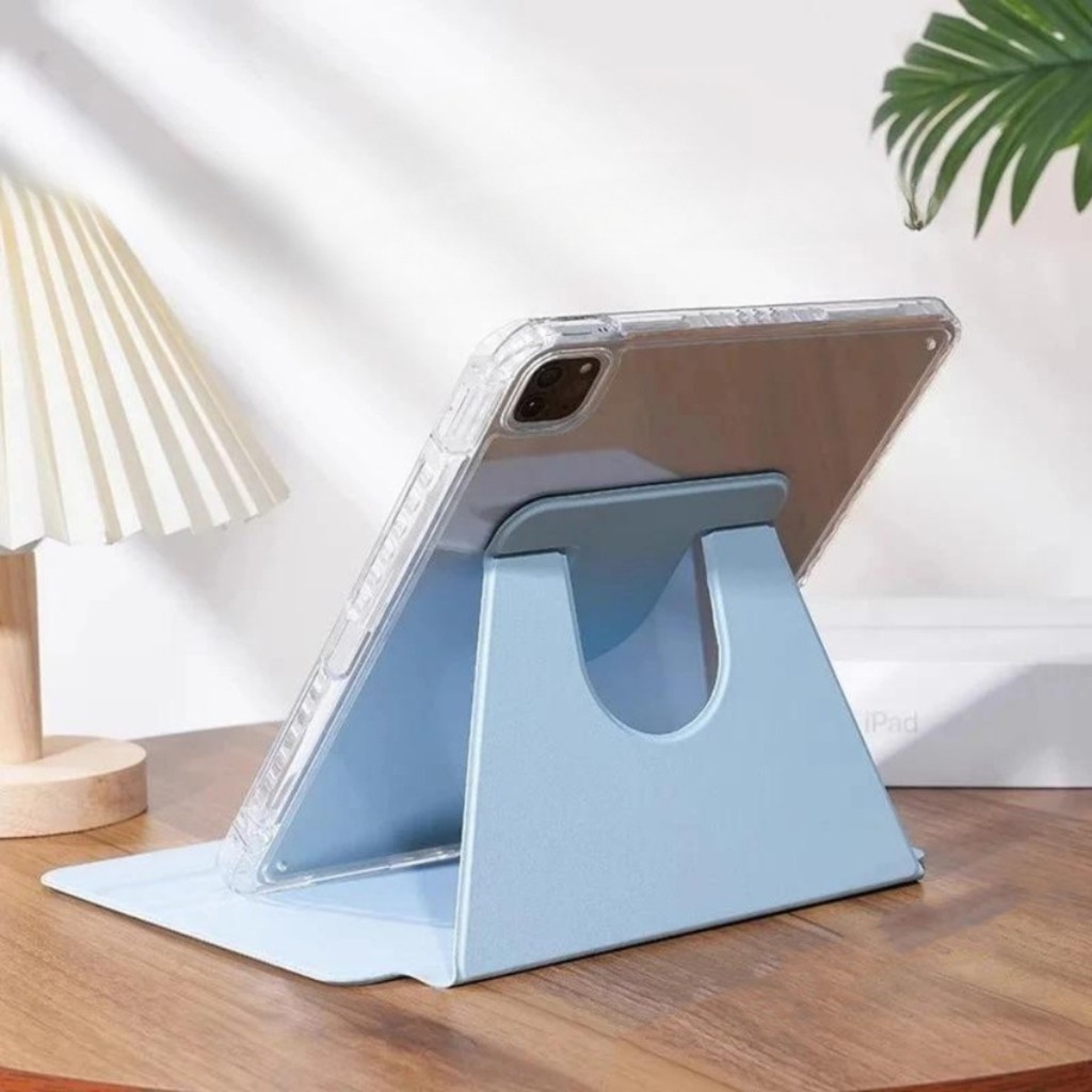 Compativel iPad Capa pro 11 pol M4 M5 2024 2025 suporte lápis Transparente rotação 360 graus Proteção Total Anti Impacto
