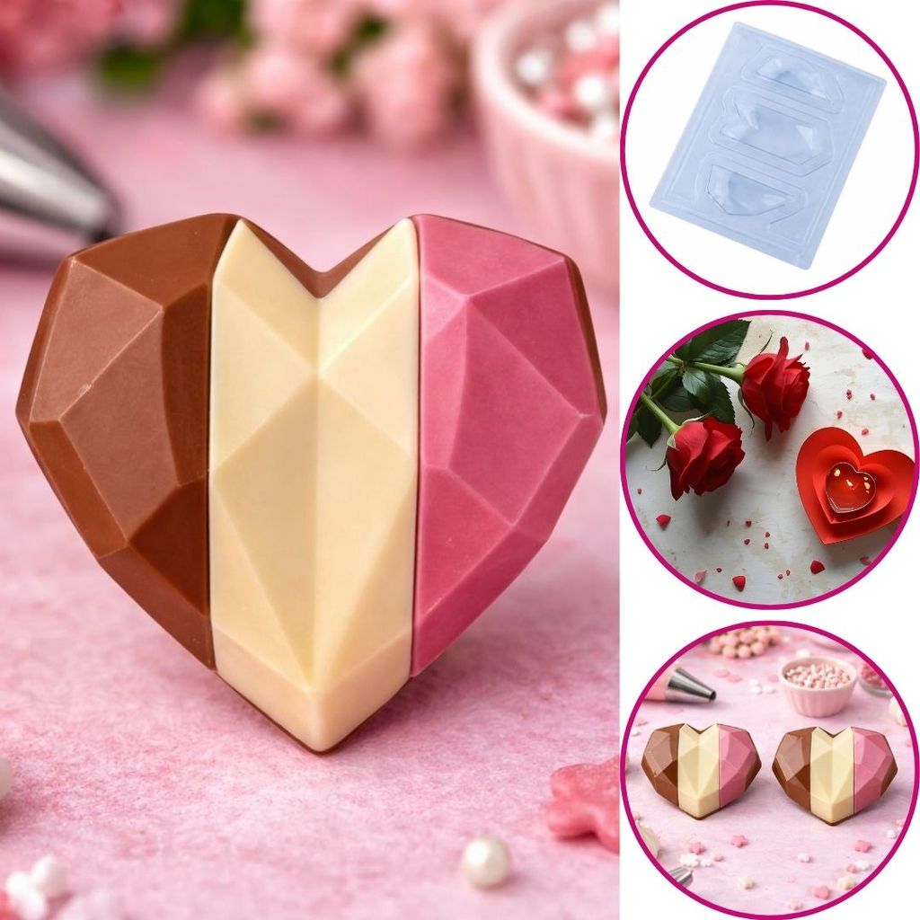 FORMA BWB SILICONE CORAÇÃO LAPIDADO FATIA 350G 10644 (BWB MAES NAMORADOS) em Oferta na Shopee