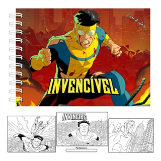 Livro De Colorir Invencível Capa Dura 50 Páginas 180g A5 em Oferta na Shopee