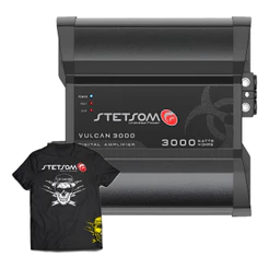 Módulo Stetsom Vulcan 3000w Rms 4 Ohms 1 Canal + Camiseta