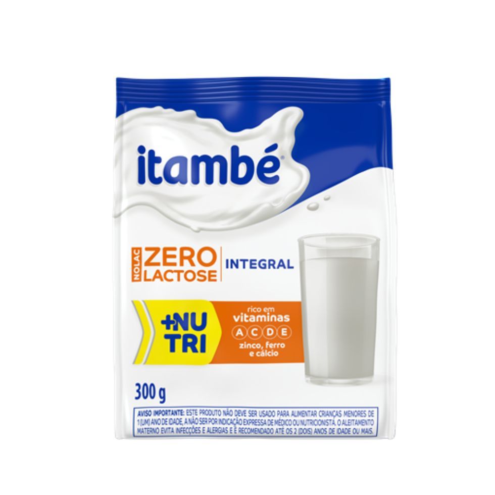 Leite Pó Instantâneo Integral Zero Lactose Itambé Nolac Pacote 300g