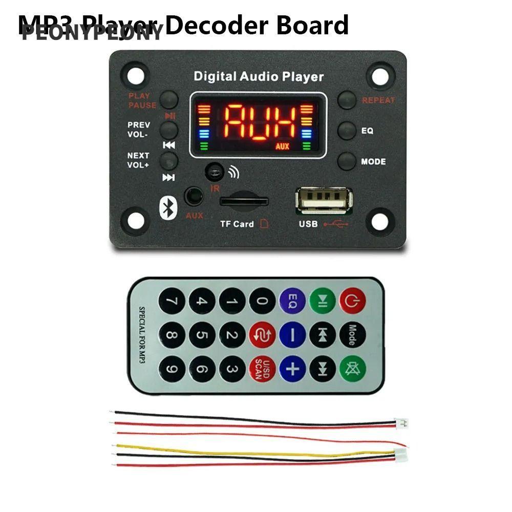 Placa Decodificadora PEONY MP3 Player , Módulo De Rádio De Carro Sem Fio Bluetooth 5.0 , Amplificadora De Áudio USB TF F