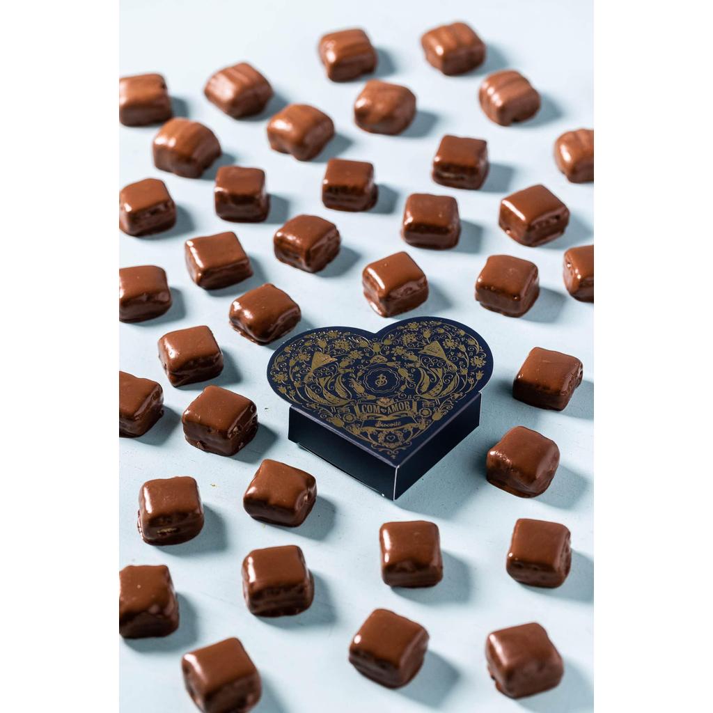 Biscoito Mini Coração Tijolinho Azul 30g | Biscoitê