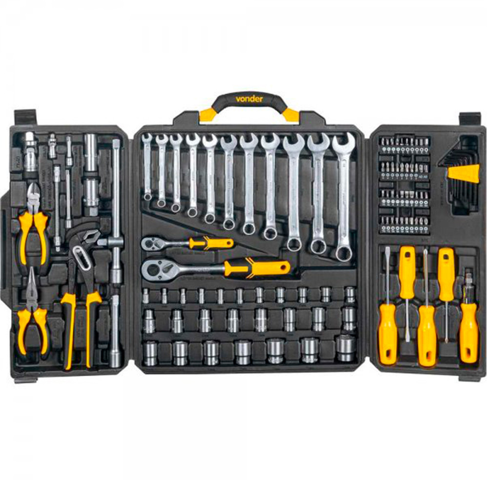 Jogo de Ferramentas Vonder 110 Peças com Maleta Aço Cromo Vanádio Profissional em Oferta na Shopee