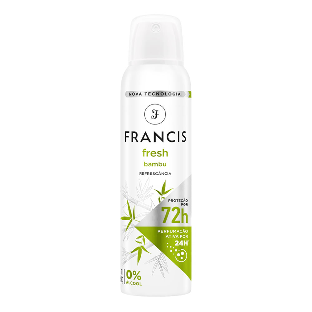 Desodorante Francis Fresh Bambu Refrescância Aerosol Antitranspirante 72h 150ml