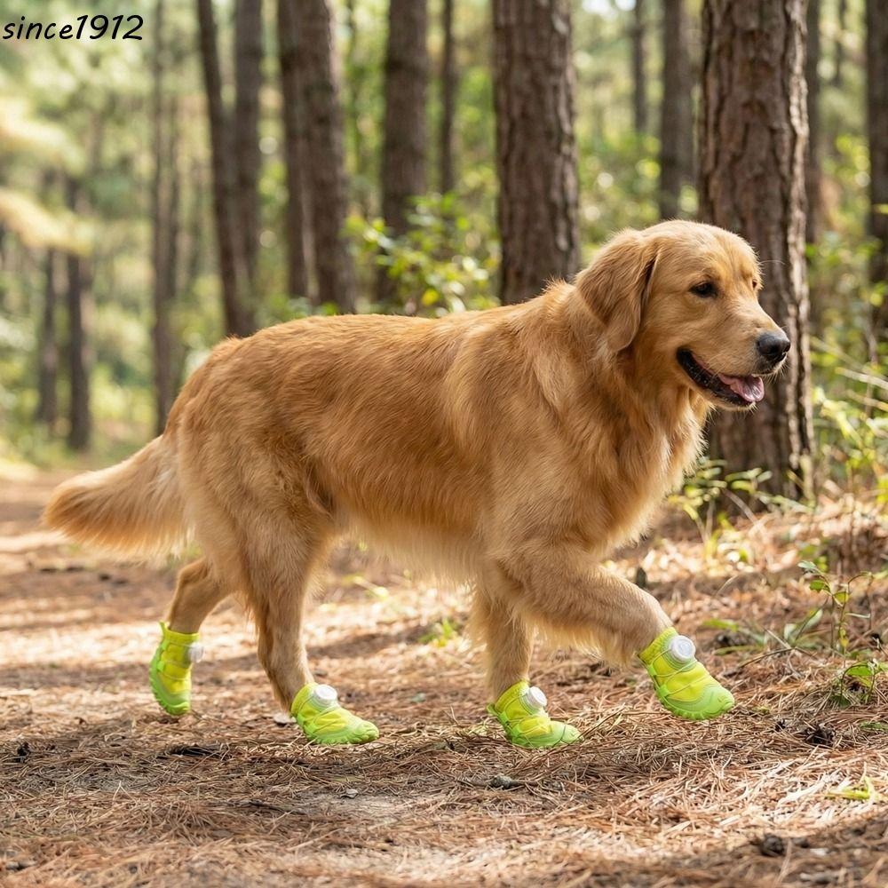 Desce 4 Peças De Sapatos Impermeáveis Para Animais De Estimação , Botas De Malha Confortáveis Antiderrapantes Tênis Resp