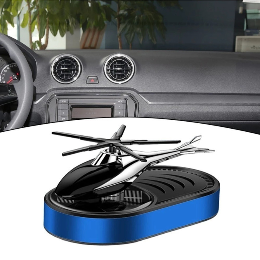 Difusor De Fragrância Automotiva Helicóptero Movido A Energia Solar Adesivo De Fixação Para Painel Aromatizador