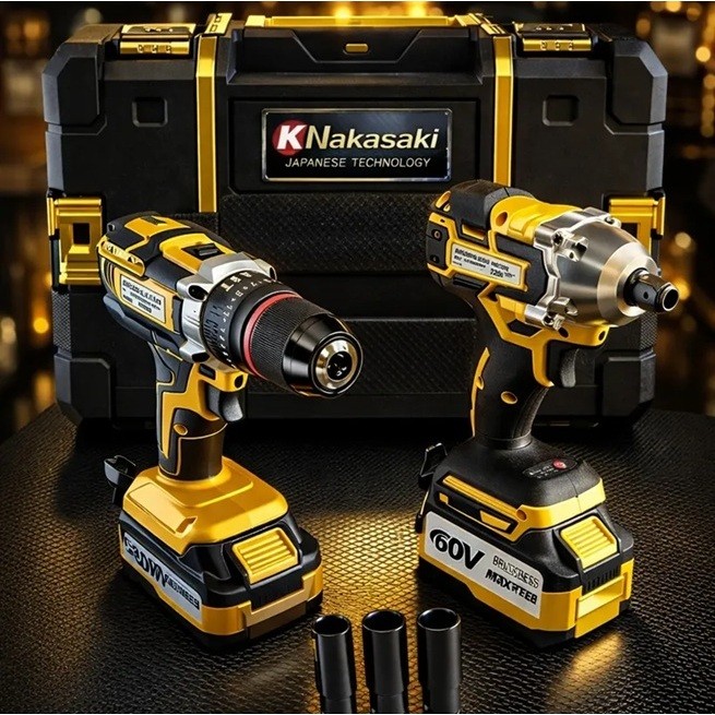 Kit Parafusadeira Furadeira e Chave de Impacto 60v Top da Linha !!