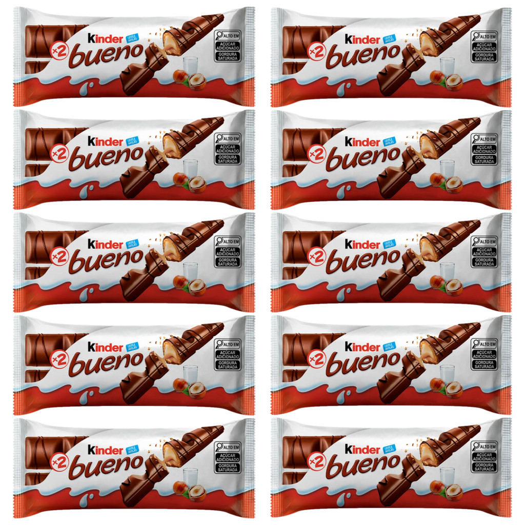 Kinder Bueno Chocolate Ao Leite 10 Unidades de 43g