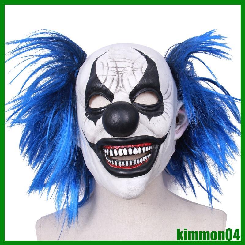 kim Cabelo Látex Realista Sorridente Palhaço Halloween Fantasma Da Casa Assombrada Festa Cosplay Adereços Assustadores em Oferta na Shopee